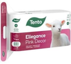 Tento Ellegance Pink Decor 3 rétegű, kistekercses, 16 tekercs toalettpapír fehér (229386) (tento229386)