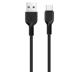 hoco. X20 adatátvitel adatkábel és töltő (USB - Type-C, gyorstöltés támogatás, 200cm, törésgátló) FEKETE (X20_TYPE-C_2M_B)