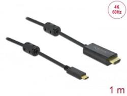 Delock aktív USB Type-C - HDMI kábel (DP Alt Mode) 4K, 60Hz 1m fekete (85969) (85969)
