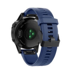 gigapack 22mm szilikon, QuickFit csatlakozású Garmin pótszíj rombusz mintás sötétkék (GP-149228) (GP-149228)