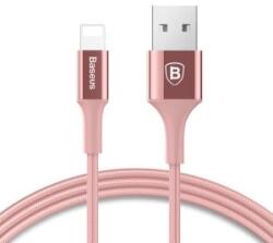 Baseus Mirror Metal Design Lightning-USB kábel indikátor fénnyel 1m Rose Gold (CALSY-0R) (CALSY-0R)