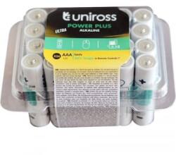 Uniross Power Plus Box LR03/24BP 1, 5V AAA/mikró tartós alkáli elem 24db/cs (LR03-UALKAAABX24) (LR03-UALKAAABX24)