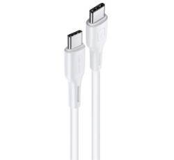 USAMS U43 adatkábel és töltő (Type-C - Type-C, 100W, PD gyorstöltés támogatás, 120cm) FEHÉR (SJ459_W) (SJ459_W)