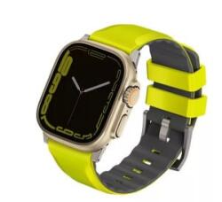 Uniq Linus Airosoft Apple Watch 42/44/45/49mm szilikon szíj lime zöld (UNIQ-49MM-LINUSLGRN) (UNIQ49MMLINUSLGRN)