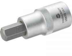 TOOLCRAFT Dugókulcs betét 12, 5 mm (1/2), hatlapú bittel 10mm, hossz: 55 mm, TOOLCRAFT