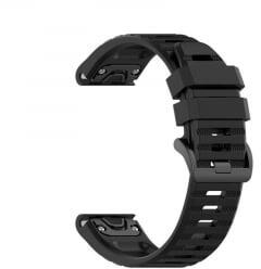 FIXED Garmin QuickFit 22mm szilikon szíj fekete (FIXSST-QF22MM-BK)