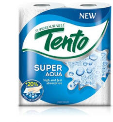 Tento Super Aqua kéztörlő, tekercses 2 rétegű fehér (218144) (T218144)