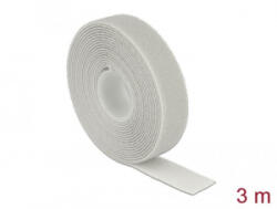 Delock tépőzáras szalagtekercs 3mx20mm szürke (18279)