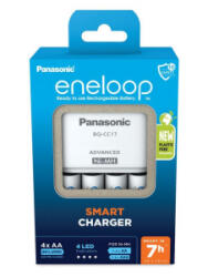 Panasonic Eneloop Smart AA/AAA akkumulátor töltő + 4db 2000mAh AA akkumulátor (K-KJ17MCD40E) (K-KJ17MCD40E) - aqua