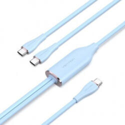 Vention USB-C 2.0 -> 2xUSB-C kábel 1, 5m kék (CTMSG) (CTMSG)
