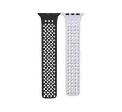 Phoner Spike Apple Watch szilikon szíj 38/40/41mm fekete/felhőszürke (72533) (PH72533)