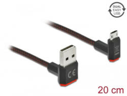 Delock EASY-USB 2.0 A-típusú csatlakozó - EASY-USB Micro-B kábel 0, 2m fekete (85264)
