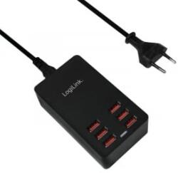 LogiLink 6xUSB-A hálózati adapter fekete (PA0139) (PA0139)