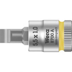 Wera 8700 A FL 05003321001 Egyeneshornyú Dugókulcs bit betét 5.5 mm 1/4 (6, 3 mm) (05003321001)