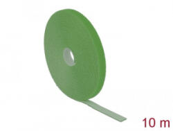 Delock tépőzáras szalagtekercs 10mx13mm zöld (18728)