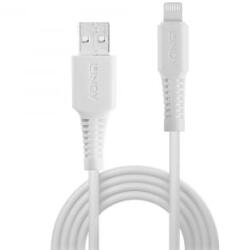 Lindy USB-A - Lightning adat- és töltőkábel 1m fehér (31326) (31326)