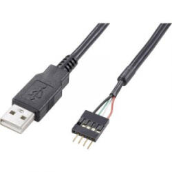 Akasa USB kábel átalakító belsőről külsőre, 4 pólusú, 40 cm, Akasa EXUSBIE-40 (EXUSBIE-40)