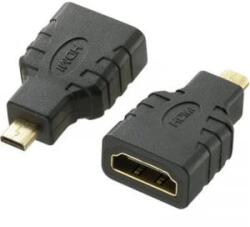 SpeaKa HDMI Átalakító [1x HDMI dugó, D mikro - 1x HDMI alj] Fekete Aranyozatt érintkező, Audio Return Channel