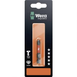 Wera Gyémántbevonatos ötvözött szerszámacél Impaktor BIT, kereszthornyú PH 2 Wera 851/4 IMP DC SB SiS 05073956001 (05073956001)