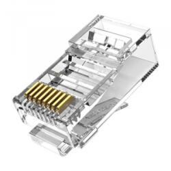 Vention Cat. 6 UTP RJ45 moduláris csatlakozó (50db/csomag) átlátszó (IDDR0-50)