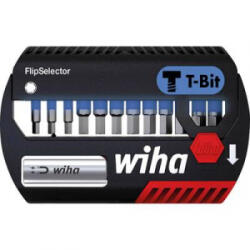 Wiha bitkészlet FlipSelector T-bit 25 mm hatszög 13 db. 1/4 '' Wiha 41825 6, 3 mm (1/4) Hossz: 25 mm 1 készlet Bitek egy műanyag dobozban