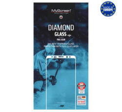 MyScreen DIAMOND GLASS EDGE képernyővédő üveg (2.5D, full glue, teljes felületén tapad, karcálló, 0.33 mm, 9H) FEKETE [Apple iPhone SE 3