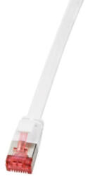 LogiLink Patch lapos kábel SlimLine Cat. 6A, U/FTP, 0, 5m fehér (CF2021S)