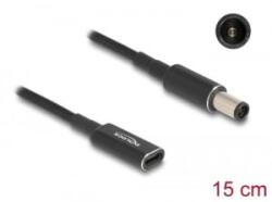 Delock Laptop töltőkábel adapterkábel USB Type-C anya - HP 7, 4 x 5, 0 mm apa 15 cm (60032)