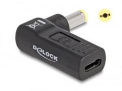 Delock USB-C anya - Acer 5, 5 x 1, 7 mm apa 90 hajlított laptop töltőkábel adapter (DL60009) (60009) - aqua