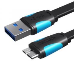 Vention USB 3.0 A - Micro-B lapos kábel 2m fekete (VAS-A12-B200)