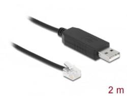 Delock Leadshine USB-A és soros RS-232 RJ12 közötti ESD védelemmel 2 m adapterkábel (66737)