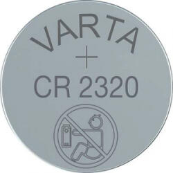 VARTA CR2320 lítium gombelem, 3 V, 135 mA, Varta BR2320, DL2320, ECR2320, KCR2320, KL2320, KECR2320, LM2320 - aqua