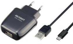 VOLTCRAFT 1xUSB-A hálózati töltő adapter + MicroUSB töltőkábel fekete (VC-11693710)