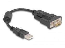 Delock USB-A- 1 x soros RS-232 D-Sub 9 tűs apa ferrit maggal 0, 25 m adapter (61549)
