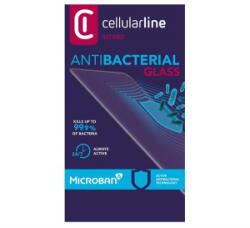 Cellularline ANTIBIOM képernyővédő üveg (antibakteriális, ultravékony, 9H) FEKETE [Samsung Galaxy A21s (SM-A217F)] (TEMPMICRCAGALA21SK)