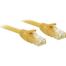 Lindy RJ45 Hálózat Csatlakozókábel CAT 6 U/UTP 2.00 m Sárga Védővel LINDY