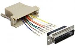Delock D-Sub 25 Pin apa > RJ45 anya szerelő készlet (65433)