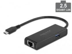 Delock USB Type-C adapter USB A-típusú hüvely 2, 5 Gigabit LAN (63826) (63826)