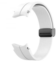 Cellect Samsung Watch 4/5 mágneses szilikon óraszíj 20mm fehér (CEL-STRAPWATCH4MA-W) (CEL-STRAPWATCH4MA-W)