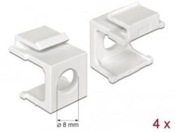 Delock Keystone borító 8 mm-es lyukkal fehér 4db (86400) (86400)