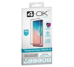 Blautel 4-OK képernyővédő üveg (3D, íves, karcálló, tokbarát, ujjlenyomat olvasó, 9H) FEKETE [Samsung Galaxy S22 Ultra 5G (SM-S908)] (PRF22U)