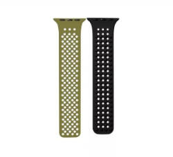 Phoner Spike Apple Watch szilikon szíj 38/40/41mm zöld/fekete (72534)