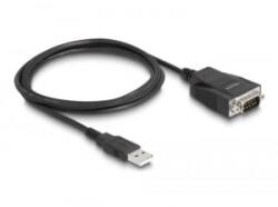 Delock Adapter USB 2.0 A-típusú apa - 1 x Soros RS-232 D-Sub 9 apa csavarokkal és csavaranyákkal elektromos kisülés (ESD) elleni védelemmel (64222) - aqua