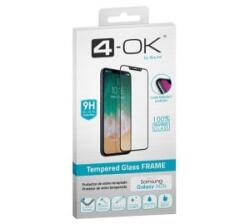 Blautel 4-OK képernyővédő üveg (3D, íves, karcálló, tokbarát, ujjlenyomat olvasó, 9H) FEKETE [Samsung Galaxy A03s (SM-A037F)] (PRF03S)