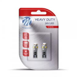 m-tech 24V T10, W5W 5xSMD5050 Can-Bus, fehér színű pár (72LB9321W) (72LB9321W)