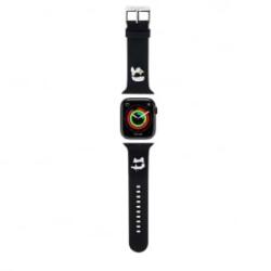 Karl Lagerfeld Apple Watch 42/44/45/49mm óraszíj fekete KLAWLSLKCNK (129514) (KLAWLSLKCNK)