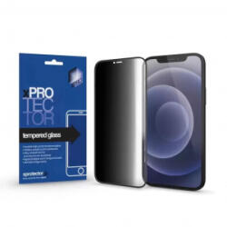 XPRO Apple iPhone 15 Plus Tempered Glass 0.33 Full 3D Black (FG) PRIVACY kijelzővédő üveg (128856) (128856)