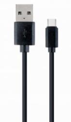 Gembird USB Type-C - USB Type-A adat- és töltőkábel 1m fekete (CC-USB2-AMCM-1M)