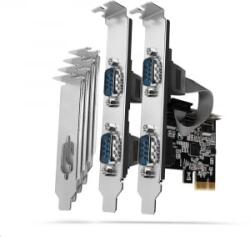 AXAGON 4x Soros port bővítő kártya PCIe (PCEA-S4N) (PCEA-S4N) - aqua