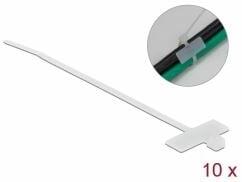 Delock kábelkötegelő címkével 100x2.5mm, 10darab fehér (18954)